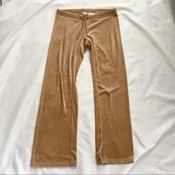 Max Studio Brown Velour Wide Leg Pants - Picture 2 of 4